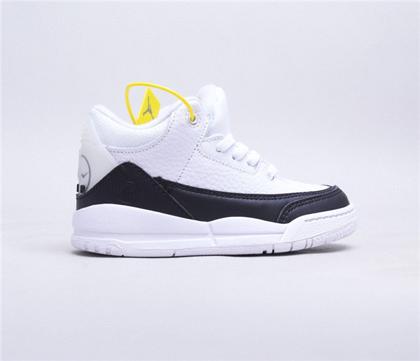 Youth Running weapon Super Quality Air Jordan 3 White/Black Shoes 004